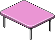 Sakura Pink Square Table [Rectangular]